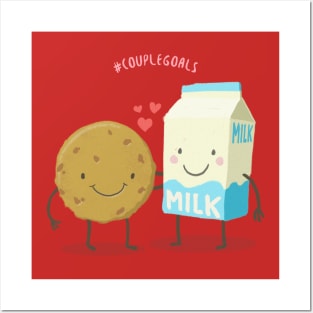 Cookie and Milk - Hashtag Couple Goals Posters and Art